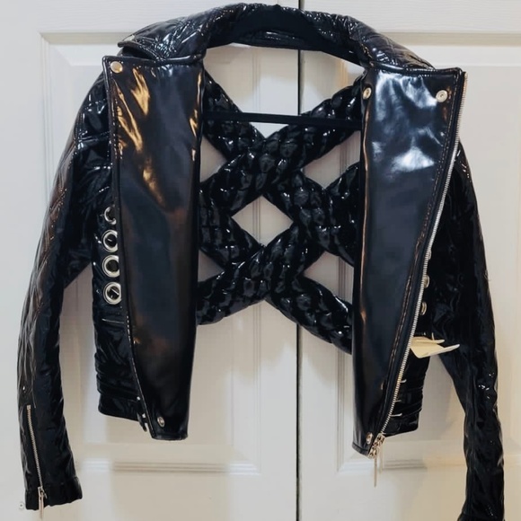 RARE Noir Kei Ninomiya Designer jacket BLACK leather japanese - Picture 1 of 8